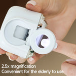 2-in-1 Electric Nail Clipper Trimmer Rechargeable Automatic Nail Grinder with 2.5x Magnifying Glass & LED Light Low Noise Safe for Baby Kids Adults