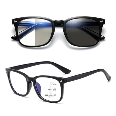 Multifocal Photochromic Reading Glasses Men Women Lightweight Comfy Anti-blue Light HD Near Far Presbyopia Glasses