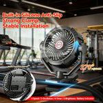 Xmund Camping Fan Light With Remote 10400mAh Battery 4 Speeds 3 Oscillation Modes 5.7M/S Wind USB Charging Power Bank for Tent Outdoor Clip Fan