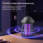 LinkMejor Rechargeable Mini UV Mosquito Killer Lamp 360° Coverage 3000V Electric Grid Dual UV & Night Light Modes Portable Indoor/Outdoor Zapper