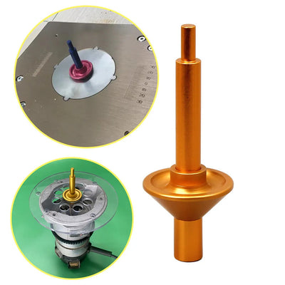 Aluminum Alloy Router Subbase Centering Pin and Cone Gold High Precision Woodworking Tool Accurate Alignment Easy Installation