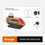 LinkMejor Bicycle Alarm Disc Brake Lock 120dB Loud Anti-Theft Alarm Security Wheel Disk Padlock Waterproof Scooter Disc Lock
