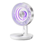 Tevorex Foldable Air Circulation Fan USB Rechargeable 9 Blades 5 Speeds Quiet Desk Fan with LED Display for Home Office Bedroom