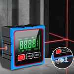 LinkMejor Electronic Digital Angle Dipmeter Four Sided Magnetic Inclinometer ±0.2° Accuracy Cross Laser Level Type-C Charging Woodworking Gradient Measuring Tool