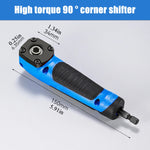 Multifunctional Electric Corner Screwdriver 90 Degree Right Angle High Torque Adjustable Magnetic Bit Holder Ergonomic Handle Compatibility for Lithium Drills
