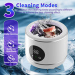 Tevorex 20W 45KHZ High Frequency Ultrasonic Cleaner Machine 230ml Tank 3 Cleaning Modes Multi-Function Household Cleaner for Glasses Jewly Teeth