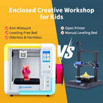 LinkMejor X-MAKER Children's 3D Printer High Precision 0.1/0.05mm Ultra Silent <50dB Wireless Smart One-Press Printing WiFi USB Safe Enclosed Design