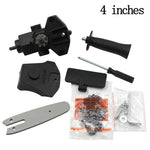Portable Woodworking Conversion Kit 4 Inch Cutting Tool Chainsaw Adapter for Electric Drill with High Precision