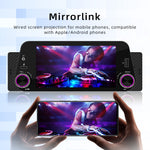 5 Inch Single Din Car Stereo MP5 Player 300PPI Ultra-Clear Touchscreen bluetooth Reverse Interconnection Wireless Apple CarPlay/Android Auto USB Type-C Fast Charge