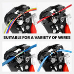[EU Direct]KAIWEETS KWS-103 Multifunctional Wire Stripper 10-24AWG Stripping 10-22AWG Crimping Adjustable Stopper TPR Handle