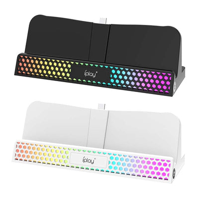LinkMejor HBP-614 for PS5 Portal Game Console RGB Light Charger Bracket with Detachable Stand Plug and Play