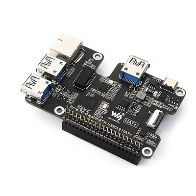 Raspberry Pi 5 PCIe to Gigabit Ethernet and USB 3.2 Gen1 HAT 3xUSB 3.2 Gen1 Gigabit Ethernet Pi5 PCIe HAT Expansion Board Plug and Play