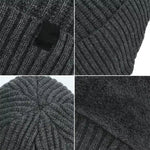 LinkMejor Winter Bike Knitted Hat Outdoor Plush Warmth Cap Peaked Earmuff Fashion Casual Faux Fur Lined Bomber Hats Cycling Ear Protection