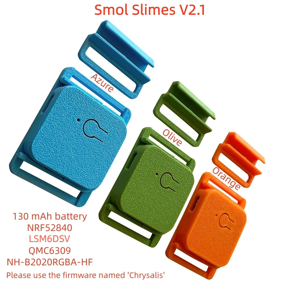 Smol Slimes V2.1-Q Tracker (SlimeVR Compatible) LSM6DSV IMU and QMC6309 Magnetometer Integration for 360° Full-Body VR Tracking