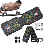 Bominfit 100-150kg Load-bearing Foldable Push Up Board Multi-Function Push-up Training Board Set for Chest Abdominal Muscle Strength Fitness Training