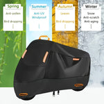 210D Motorcycle Cover Rainproof Sunscreen Anti-UV Motorbike Cover Thickened Oxford Cloth Dust Cover Built-In Anti-Theft Buckle