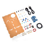 DIY Bluetooth Speaker Kit HU-009 Acrylic Case 5V Power Supply HT6872 Audio Amplifier LED Spectrum Display Wireless and Aux Input Portable Compact Audio System