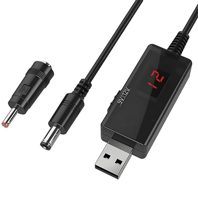 LinkMejor Power Boost Line DC 5V To DC 9V / 12V Step Up Module LinkMejor Converter Adapter Cable 5.5mm for Router Modem Fan Speaker