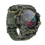 LinkMejor ATTACK GT 1.32inch HD Screen 5ATM&IP68 Waterproof Compass Flashlight SOS Function bluetooth Call Heart Rate Blood Pressure Blood Oxygen Monitor Sleep Monitoring Multi-sport Modes Music Playback Smart Watch