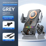 F18 15W Auto Clamping Wireless Car Charger Adapter Super Fast Charging Air Vent Car Phone Holder for iPhone 16 15 Pro Max for Samsung Galaxy S25 Pro for Huawei Pura X