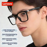 Lenovo GL1 Smart bluetooth 5.4 Glasses Headphones Photochromic Sunscreen Sunglasses with Touch Control Open-Ear Dual AAC Speakers Noise Cancelling Mic Wireless Audio UV400 Smart Audio Glasses