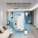 LinkMejor GL-DR-001M Matter Din Rail Relay Switch ON OFF Function WiFi App Voice Control 16A Max Housekeeping Appliance