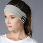 LinkMejor Wireless Stereo Bluetooth V5.0 Headphones Headband Charging Removable Washable Sweat-absorbent Sports Bandana Music Knit Eye Mask