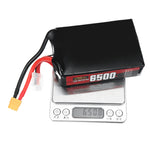 LinkMejor 6S 22.2V 6500mAh 30C 144.3Wh LiPo Battery XT60 Plug for RC Drone FPV Racing
