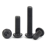 720pcs M3 Carbon Steel Black Round Head Screw Countersunk Head Flat Head Bolt Set Hex Hexagon Socket Screw Assortment Kit