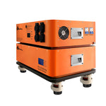 [US Direct] Cloudenergy 48V 150Ah 7.68Kwh Stackable LiFePO4 Battery with 6kw Inverter 60A MTTP 10 Year Lifetime Perfect for Monitor RV, Solar, Energy Storage, Overland, Off-Grid (7.68Kwh Battery+Inverter) CL48-S1