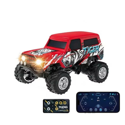 LinkMejor HG4-163 HG4-164 RTR 1/64 2.4G RWD Mini Alloy RC Car Off-Road Climbing Truck Support App Remote Control Three Speed Vehicles Models Pocket Toys Desktop Collection Gift For Boys
