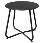 Xmund Round Side Table Coffee Table Round Garden Side Table Outdoor Lightweight Stable Easy Assembly Small Sofa Table Ideal For Outdoors Living Room Bedroom Office