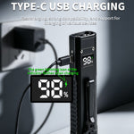 LinkMejor T40 EDC Flashlight 10W 900LM UV Light Green Flashlight Magnetic Base Type C Charging LED Torch