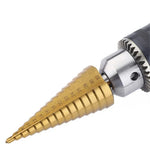 3PCS HSS Steel Drill Bits 4-12mm 4-20mm 4-32mm Titanium Coated for Heat Reduction Perfect for Steel Brass Wood Plastic Drilling Versatile Functionality 3-Sided Shank Design Includes Portable Bag