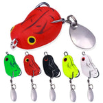 LinkMejor 5PCS 2.5cm Frog Fishing Lures Realistic Fisheye Bite Resistant Sharp Hook for Long Casting