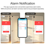 Tuya WiFi/Zigbee Smart Door Window Sensor with 5 Meter Wired Real Time Status Alert Remote Monitor Voice Control USB Powered with Alexa Google Home
