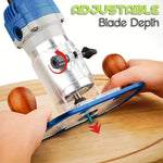 Trimming Machine Router Plunge Base for 65mm Trimming Machine Transparent Acrylic Design with Wooden Handles for Precise Depth Control