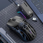 LinkMejor M8 Tri-mode Gaming Mouse with Charger Dock PAW3311 Sensor RGB 12000DPI 1KHz Return Rate 72g Lightweight Rechargeable Mouse