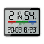 Electronic Multifunctional Magnetic Temperature Clock Wall Clock Digital Alarm Clock Large LCD Display Date Time Temperature and Humidity Display