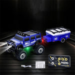 LinkMejor HG4-221/222 RTR 1/64 2.4G Mini RC Car Alloy Shell Hummer Off-Road Climbing Truck Support App Remote Controlled LED Light Simulated Vehicle Three Speed Cruise Control Desktop Toys Model Collection Gift For Boys