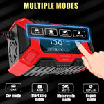 LinkMejor 12V 6A Large Screen Digital Display Battery Charger Pulse Repair for Car Motorcycle Dry Water Lead-acid Batteries