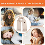 LinkMejor Electric Heated Scarf Neck USB Charging Heating Pad 3 Temperature Adjustable Heating Neck Wrap Washable 3s Fast Heating for Men Women