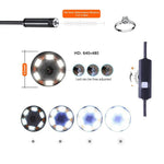 7mm Smartphone Endoscope Camera 3 IN1 Micro USB Type C Borescope Camera Waterproof LED Car Inspection For HUAWEI XIAOMI PC Soft Cable