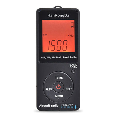 LinkMejor LinkMejor-767 Aviation Band Radio Stereo 400mAh Lithium Battery Digital Display AM/FM/AIR Bands Portable