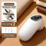 Tevorex Rechargeable Lint Remover Portable Fabric Shaver 6 Blade 3 Speed Settings 100ml Dust Container Digital Display for Clothes Blankets Sweaters