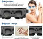 3D Wireless Sleep Mask with Bluetooth 5.2 Type-C Charging Cable Inside Breathable Light-blocking Phone Calls Music Eye Mask for Men Women