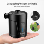 5200mAh Electric Air Pump Portable Air Pump with Fast Inflating/Deflating Rechargeable Electric Pump with 3 Nozzles for Kids Paddling Pool Swimming Pool Airbed Inflatable Boat