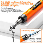 47-in-1 Electric Precision Screwdriver Set Compact High Torque 6-Speed Adjustable Cordless Magnetic USB Rechargeable with LED Digital Display
