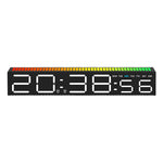 LinkMejor Light Table Clock LED Alarm Clock Speaker Display Colorful 3 Levels Brightness Dual Mode LED Lamp Strip Rhythm Pickup Design for Home Desktop