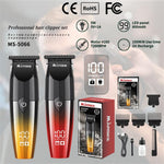 LinkMejor MS-5066 Professional Hair Clipper 7200RPM Motor 800mAh Battery Cordless USB Recharge R-Shaped Blade Digital Display Adjustable Comb Trimmer
